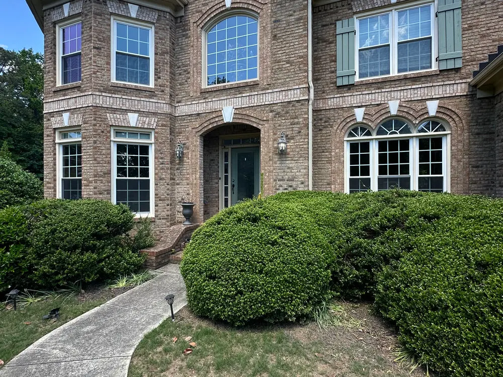 Completed window and entry area project on a Metro Atlanta home